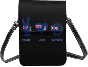 Peace Cayman Islands Cayman Islanders Flag Small Crossbody Bag Is A Shoulder Bag Designed For Women And Girls Cell Phone Crossbody Wallet Purses With Card Slots Adjustable Strap
