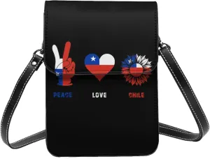Peace Chile Chilean Flag Small Crossbody Bag Is A Shoulder Bag Designed For Women And Girls Cell Phone Crossbody Wallet Purses With Card Slots Adjustable Strap