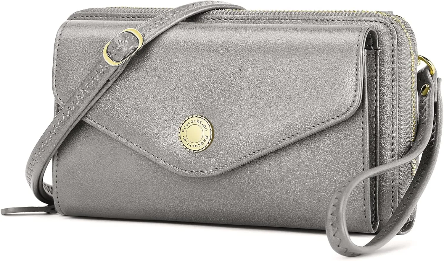 Peacocktion Wallet for Women, Travel Crossbody Bags for Women, Wristlet Purses for Womens with Phone Pocket Zipper