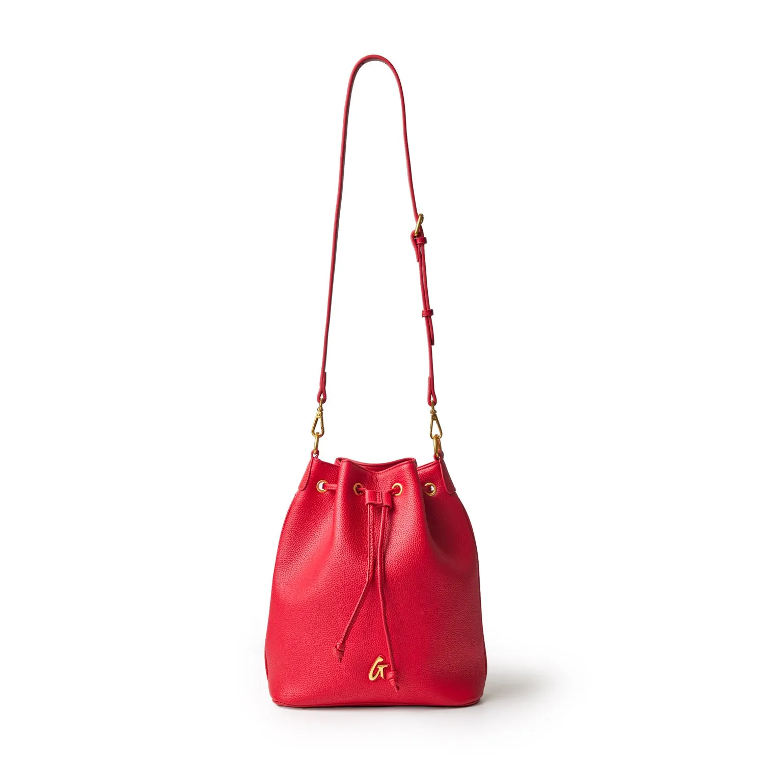 PEBBLE BUCKET BAG BUNDLE -  RED