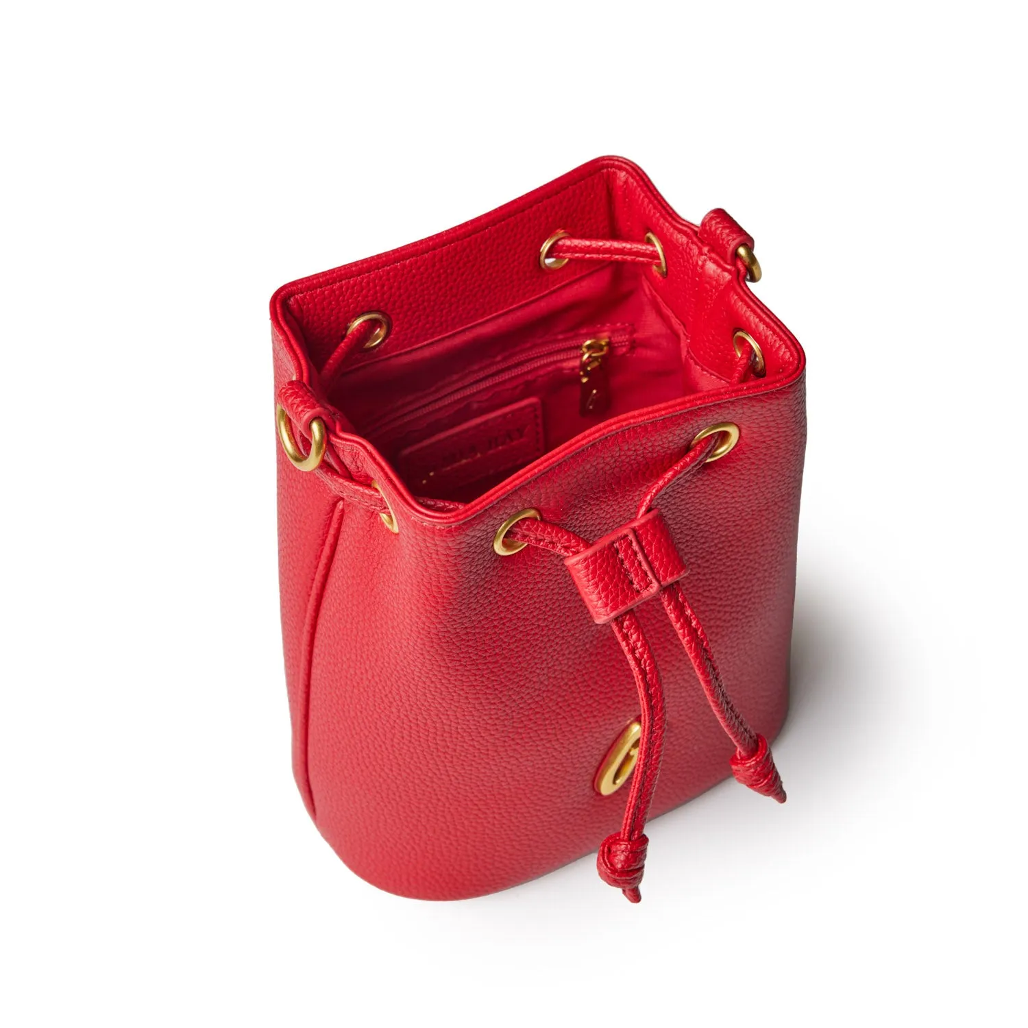 PEBBLE BUCKET BAG BUNDLE -  RED