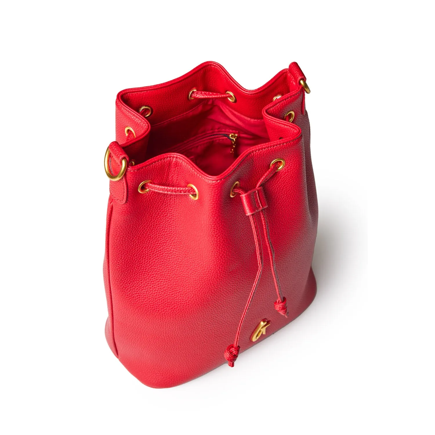 PEBBLE BUCKET BAG BUNDLE -  RED
