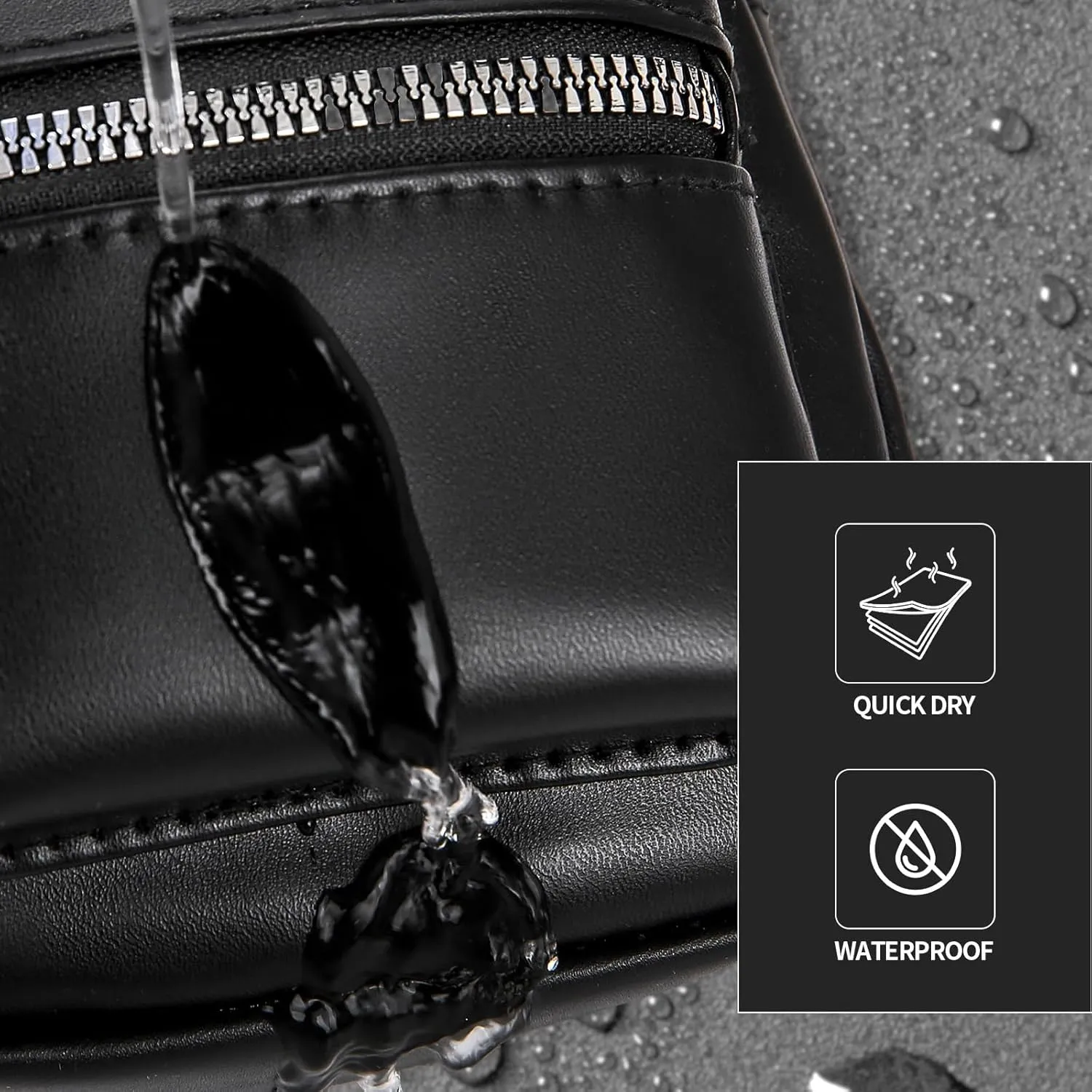 Peicees Mini Leather Sling Bag for Men Women Travel Daily Crossbody Bag Phone Holder