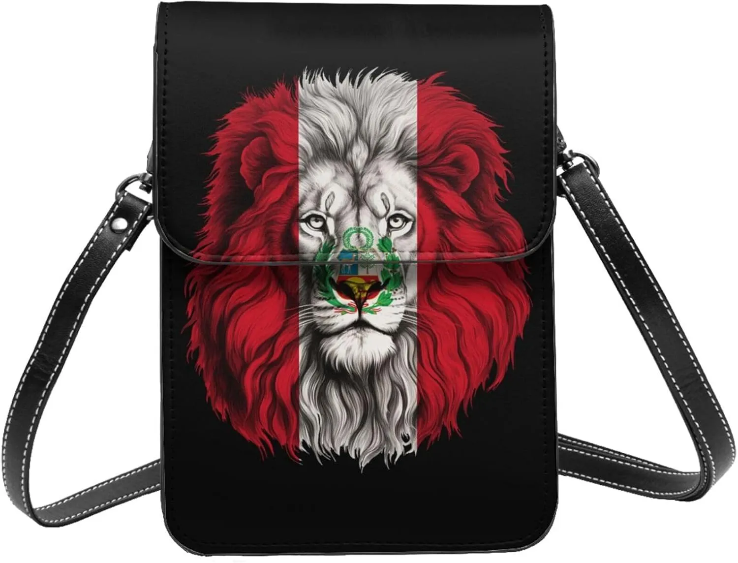 Peru Peruvian Lion Flag Small Crossbody Bag Is A Shoulder Bag Designed For Women And Girls Cell Phone Crossbody Wallet Purses With Card Slots Adjustable Strap