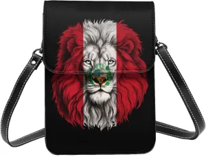 Peru Peruvian Lion Flag Small Crossbody Bag Is A Shoulder Bag Designed For Women And Girls Cell Phone Crossbody Wallet Purses With Card Slots Adjustable Strap