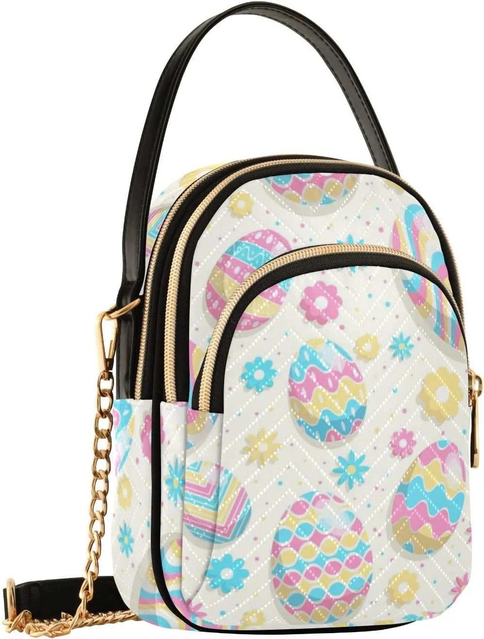Phone Purse Women's Crossbody Handbags Quilted Small Leather Crossbody Bags Shoulder Bag for Women Girls Cherries