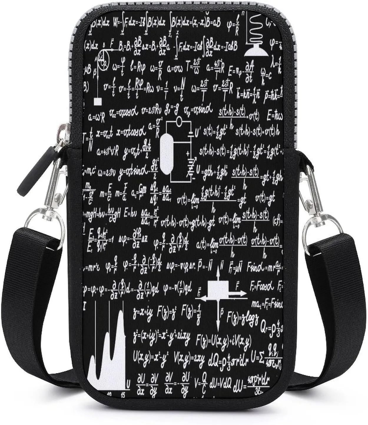 Physics Mathematics Equation Novelty Small Crossbody Cell Phone Purse Cellphone Holder Wallet for Women Men