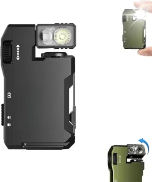 Pickelect Flashlight, Priormer Flashlight, Pickelect G5 EDC Light 400 lumens, 180° Rotation Dual Lights Waterproof Magnetic Mini Flashlight for Outdoor, Emergency (Black*1)