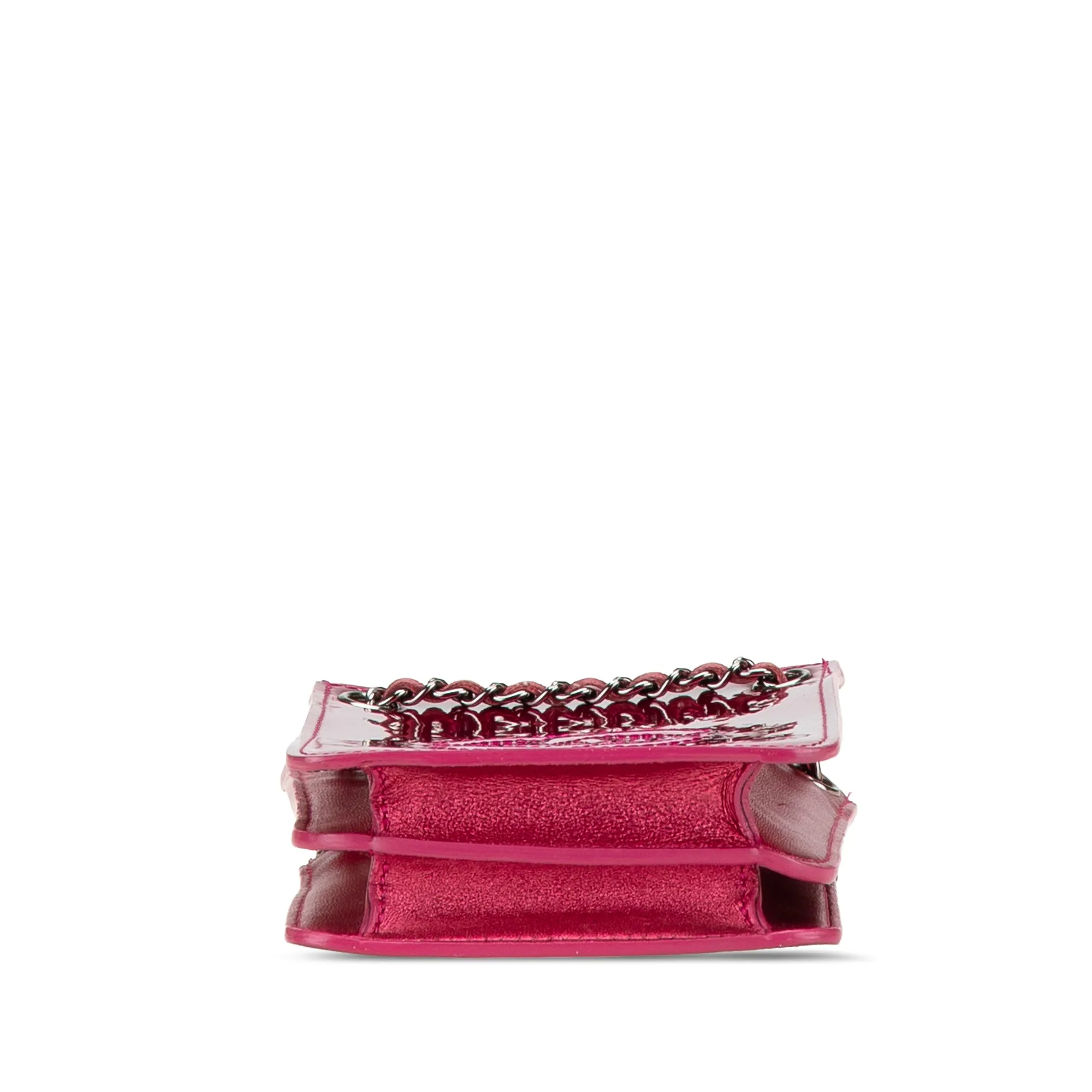 Pink Chanel CC Patent Phone Holder Crossbody