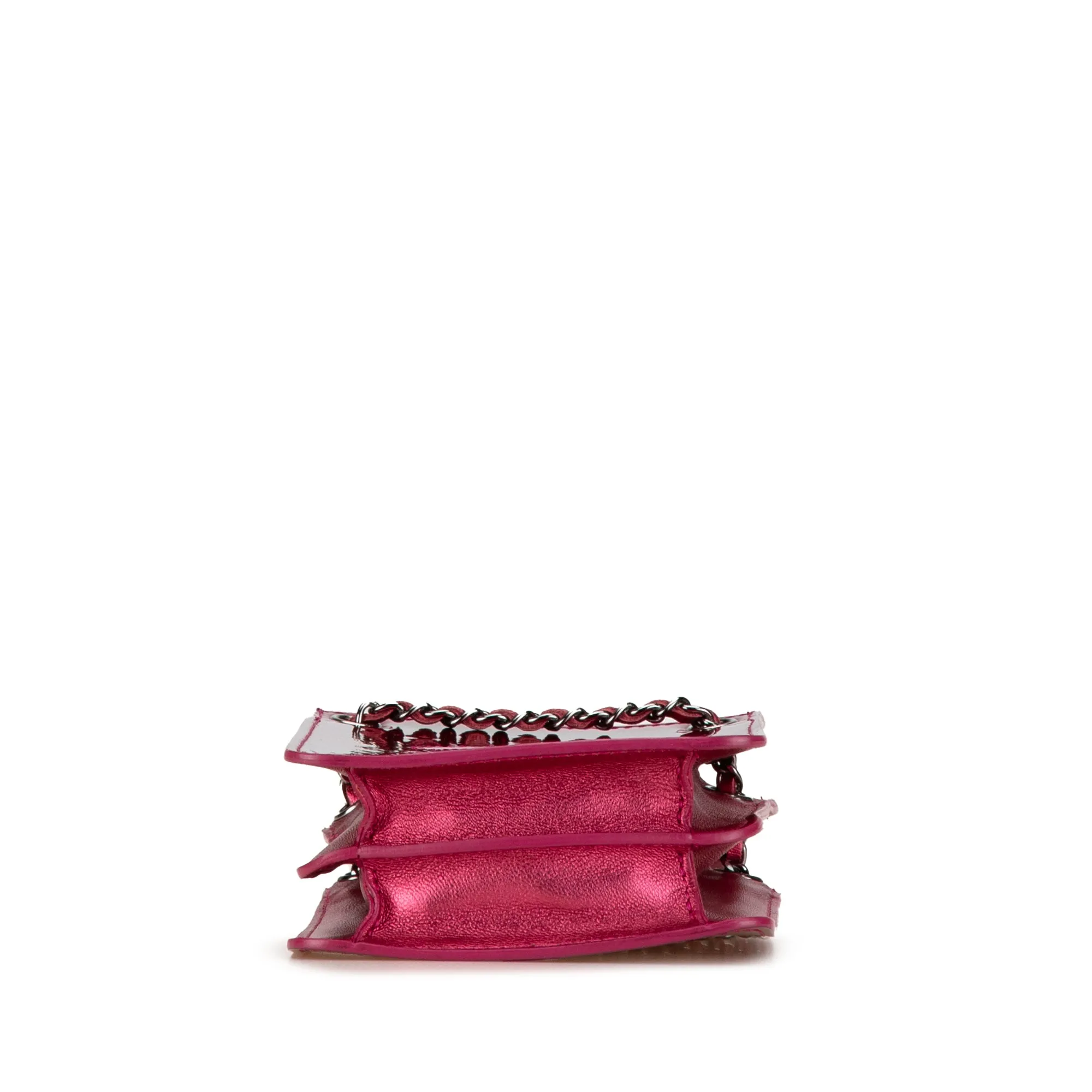 Pink Chanel CC Patent Phone Holder Crossbody