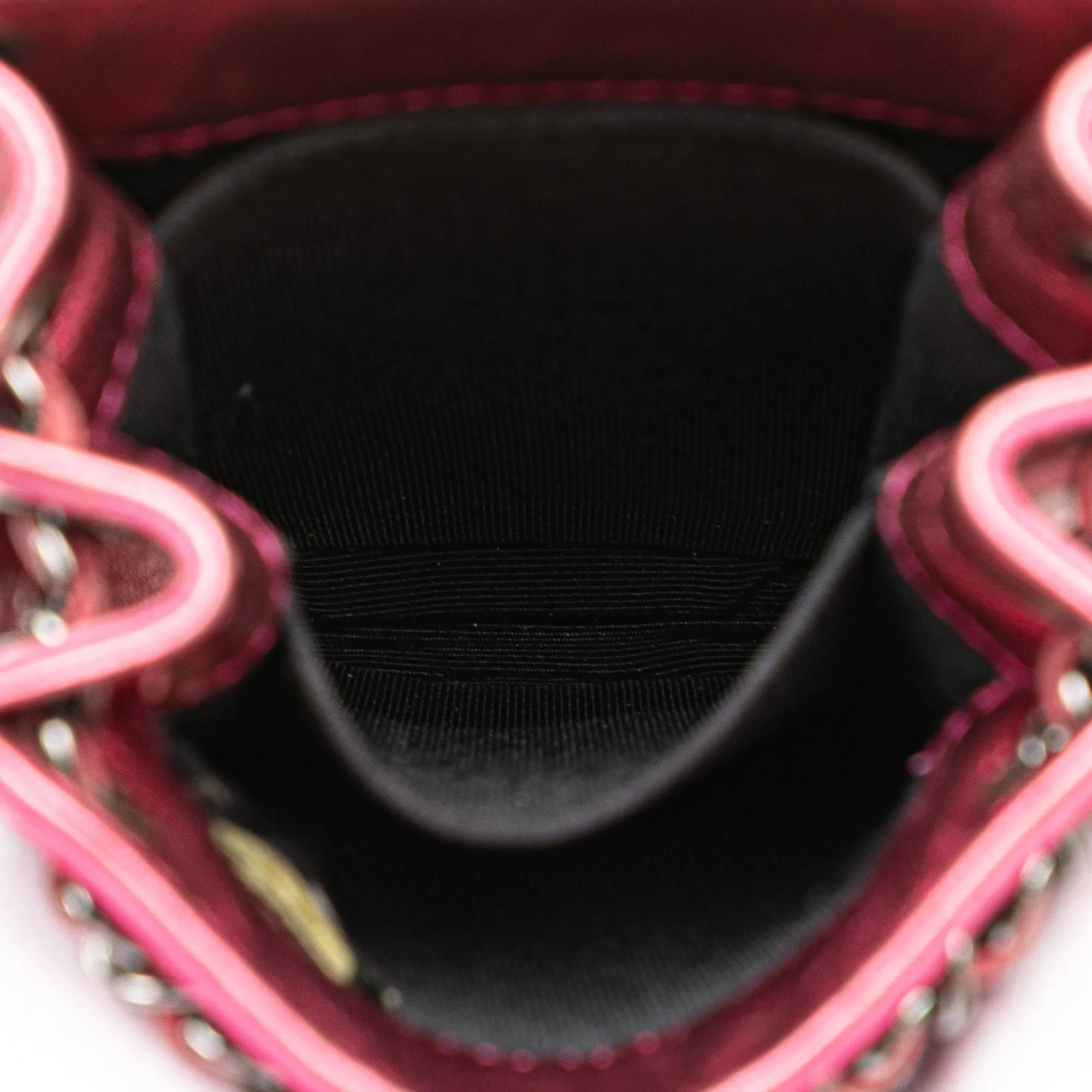 Pink Chanel CC Patent Phone Holder Crossbody