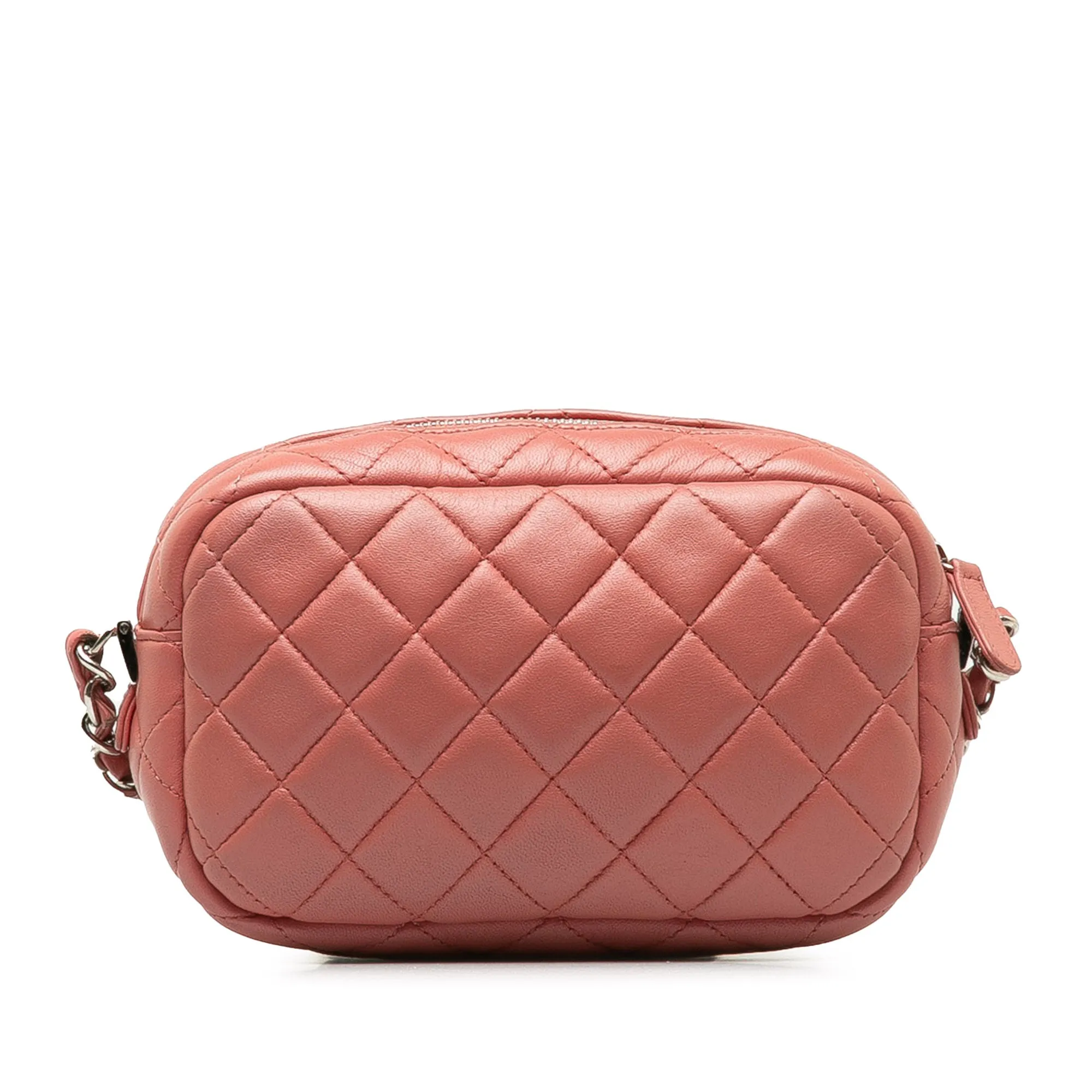 Pink Chanel Mini Lambskin Camera Case Crossbody Bag