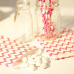 Pink Chevron Paper Treat Bags