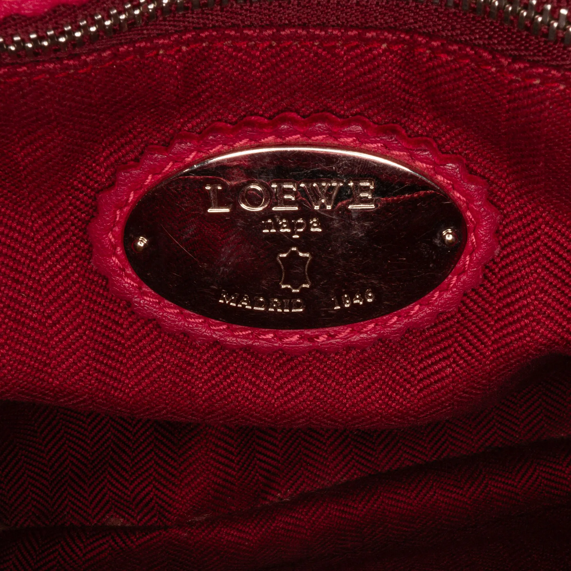 Pink LOEWE Small Leather Flamenco Crossbody Bag