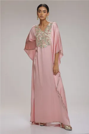 Pink Stones Embellished Kaftan