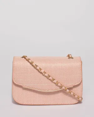 Pink Weave Tara Mini Crossbody Bag