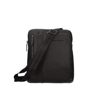 Piquadro Shoulder Bags Man Leather Brown/Head of Dark