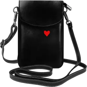 Pitbull Hear Women'S Leather Flip Phone Bag, Small Crossbody Bag Card Holder Wallet Phone Case