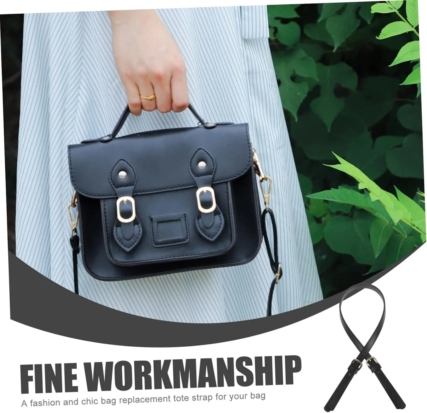 PLAFOPE Upgrade Your Bag 67-71cm Double Buckle Bag Straps Synthetic for Handbags Pouches