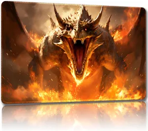 Playmat for MTG, with Free Storage Bags,Game Mat 24 x 14 inches, TCG and Board Game Mat for Cards,Mousepad Desk Mats (Dinosaur 2-Regular)