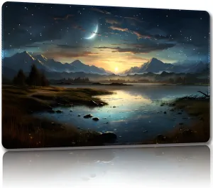 Playmat for MTG, with Free Storage Bags,Game Mat 24 x 14 inches, TCG and Board Game Mat for Cards,Mousepad Desk Mats (Mountain 2-Regular)