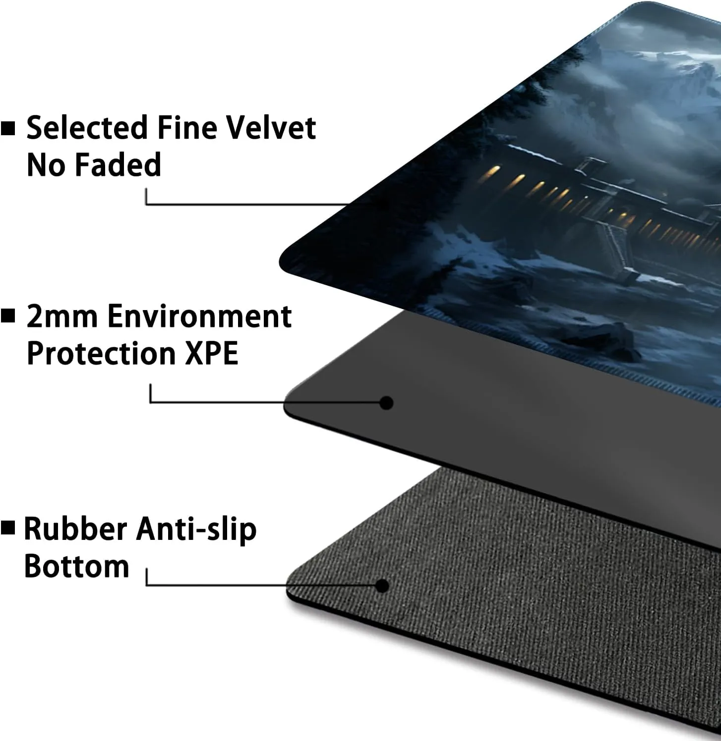 Playmat for MTG, with Free Storage Bags,Game Mat 24 x 14 inches, TCG and Board Game Mat for Cards,Mousepad Desk Mats (Old castle-1-Auxiliary Combat)