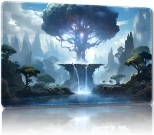 Playmat for MTG, with Free Storage Bags,Game Mat 24 x 14 inches, TCG and Board Game Mat for Cards,Mousepad Desk Mats (Tree of Life-Regular)