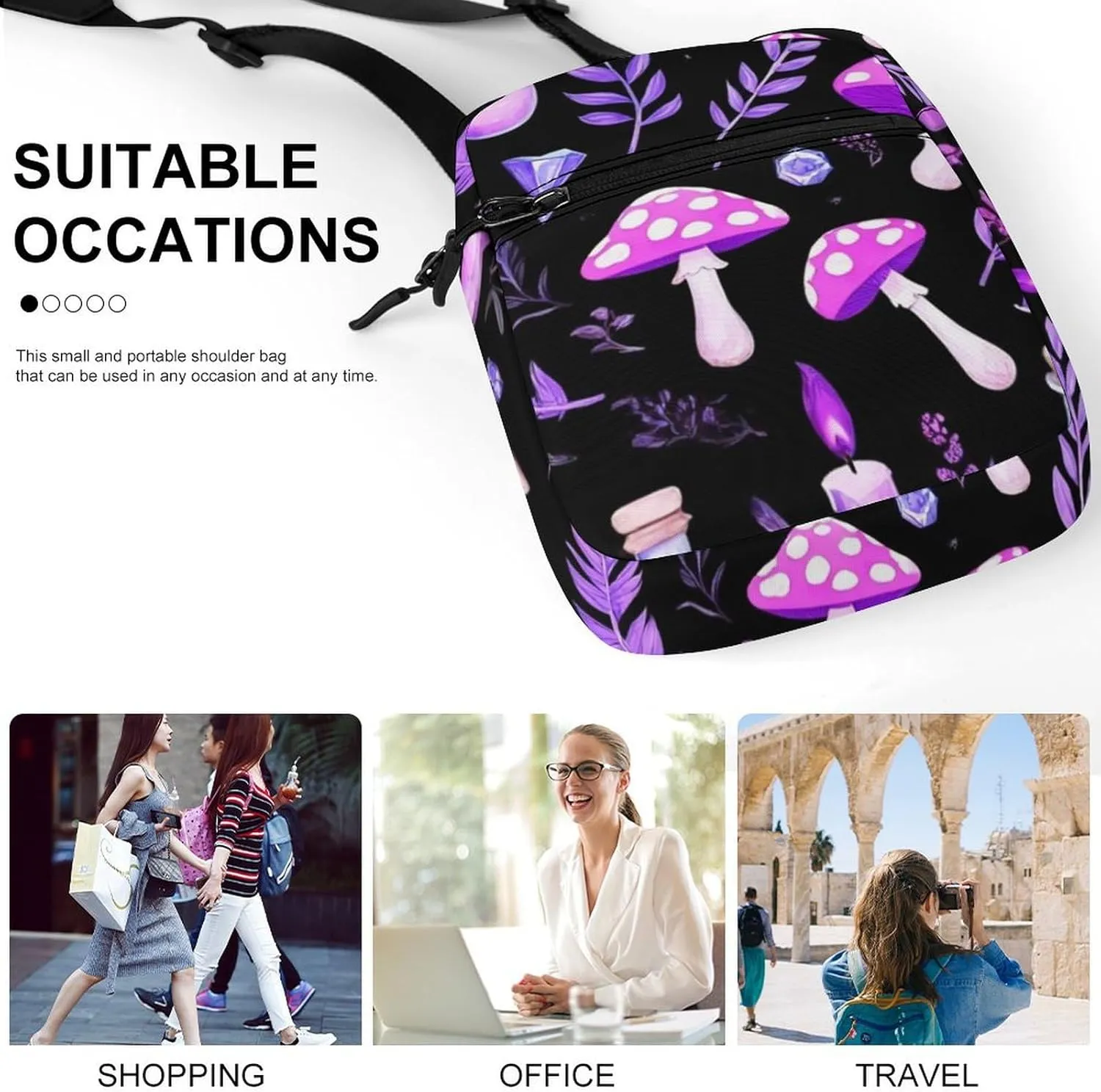 Portable Mini Crossbody Bag, Casual Small Travel Pouch Cell Phone Handbags Waterproof Messenger Bags