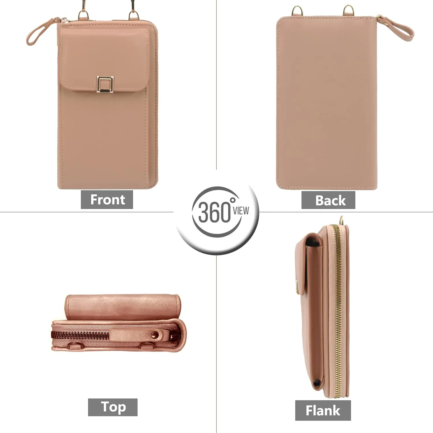 PORT&LOTUS Crossbody Bags for Women Cell Phone Purse Wallet Ladies Small Women's Handbags PU Leather Shoulder Card Holder