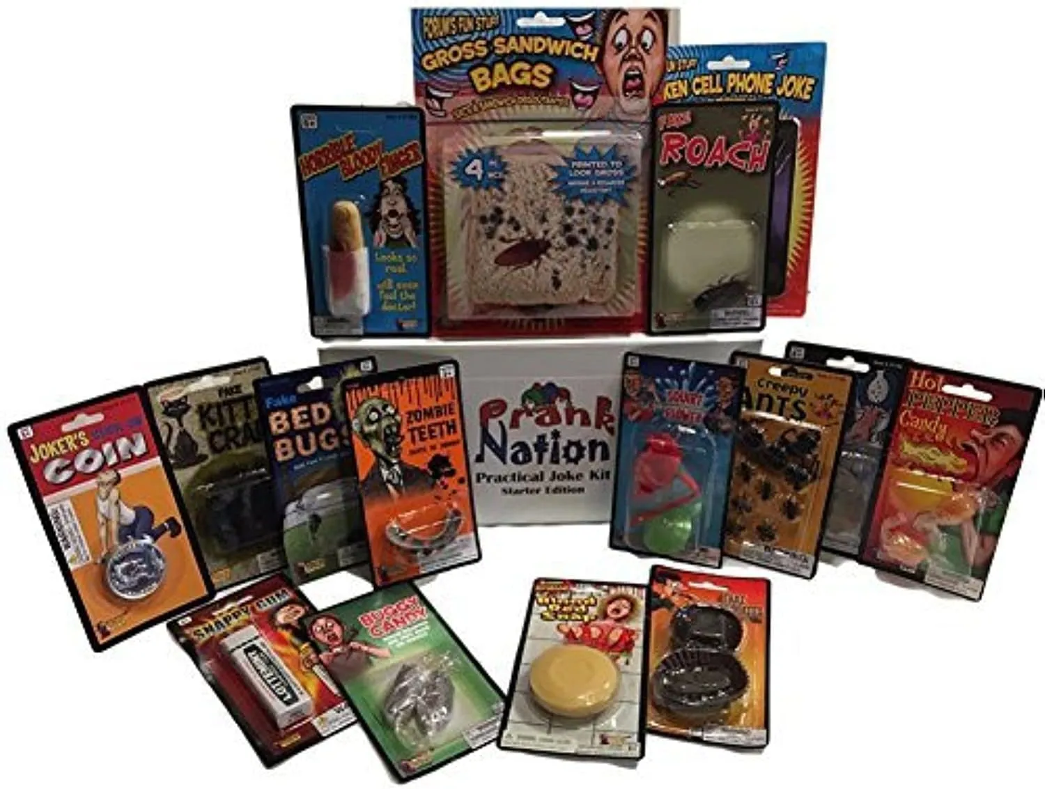 Practical Jokes Kit-Christmas Gifts for Kids-Pranks and Gags For Boys and Girls-Holiday Stocking Stuffers and Funny Gift Set Starter Pack