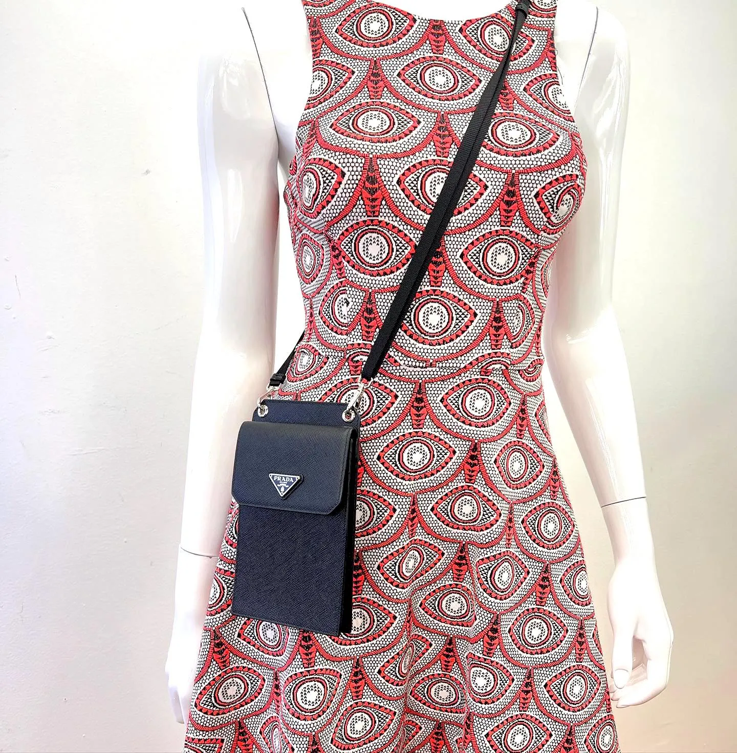 PRADA SAFFIANO LEATHER CROSSBODY PHONE CASE/BAG