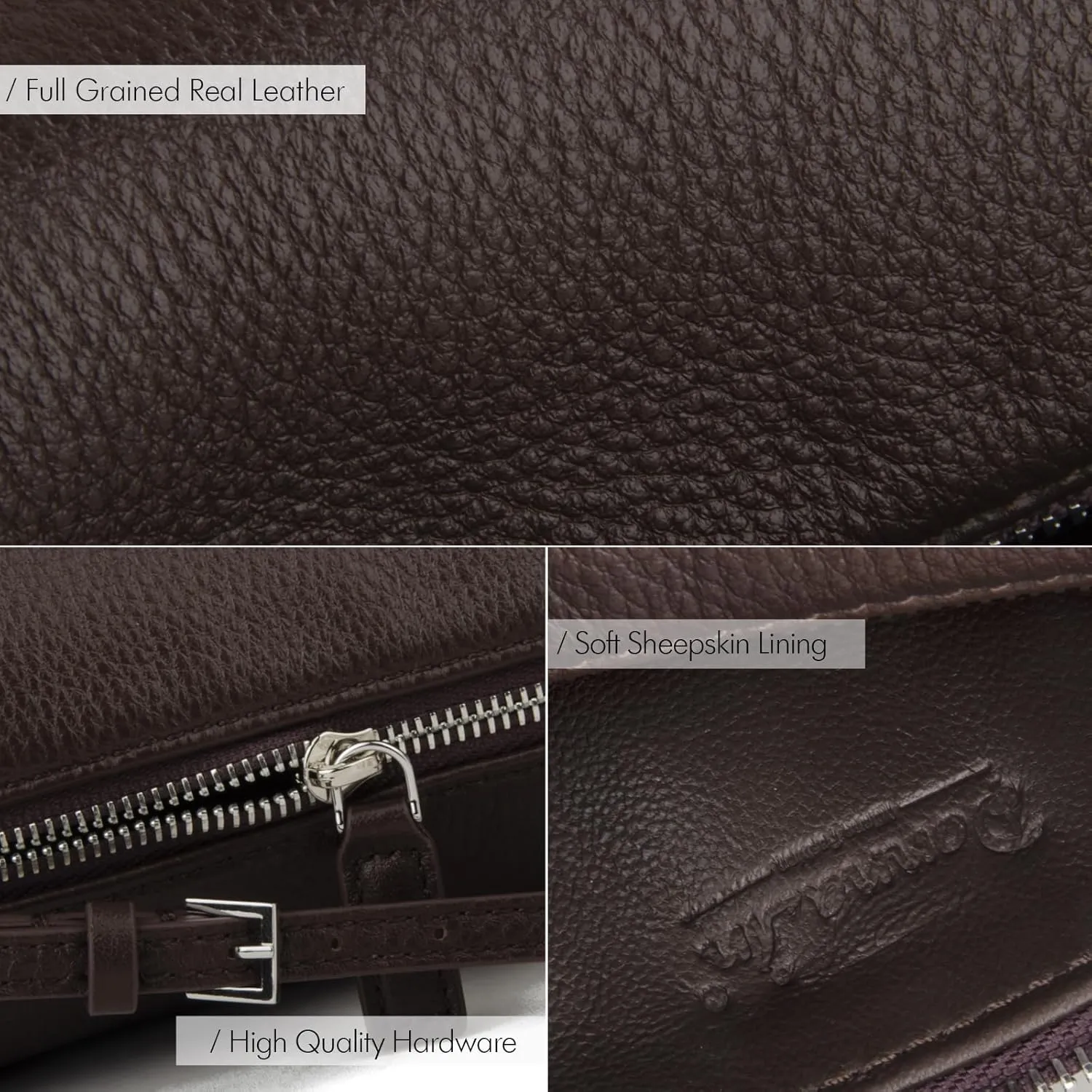 Premium Full-Grained Leather Crossbody Purses for Women, Hobo Bags for Women Crossbody with Adjustable Strap