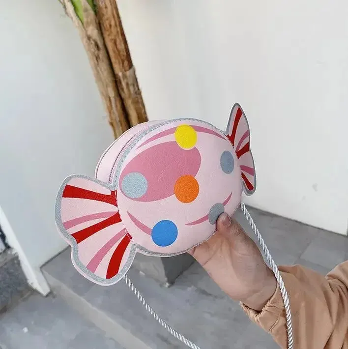 PU Leather Children's Small Shoulder Bags Lovely Cartoon Baby Girls Coin Purse Handbags Princess Accessories Crossbody Bag