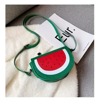 PU Leather Children's Small Shoulder Bags Lovely Cartoon Baby Girls Coin Purse Handbags Princess Accessories Crossbody Bag