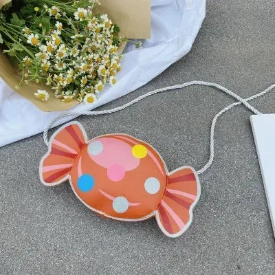 PU Leather Children's Small Shoulder Bags Lovely Cartoon Baby Girls Coin Purse Handbags Princess Accessories Crossbody Bag