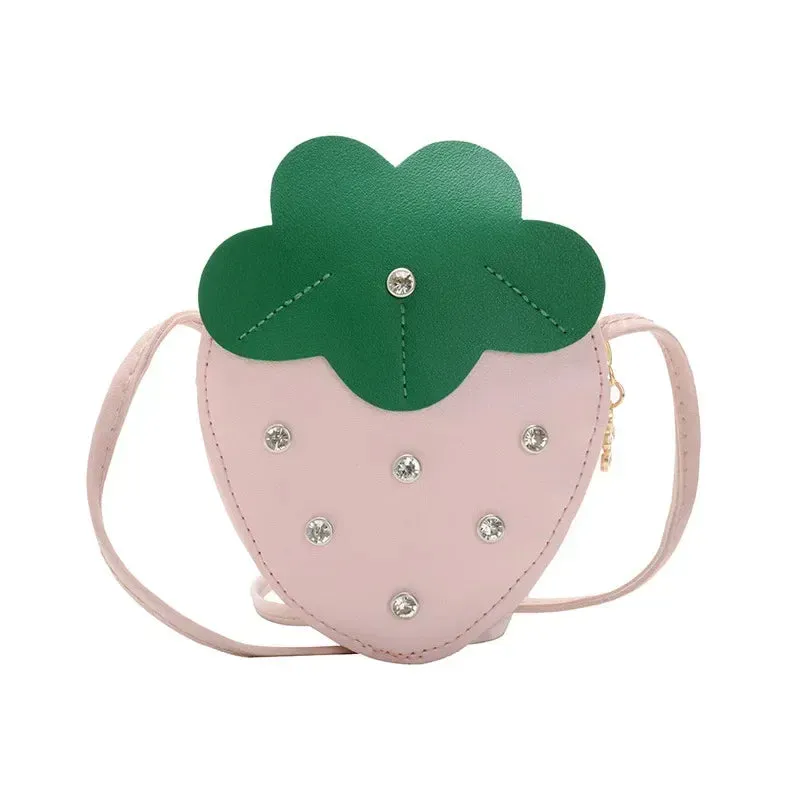 PU Leather Children's Small Shoulder Bags Lovely Cartoon Baby Girls Coin Purse Handbags Princess Accessories Crossbody Bag