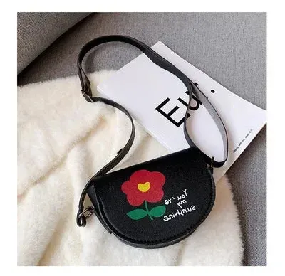 PU Leather Children's Small Shoulder Bags Lovely Cartoon Baby Girls Coin Purse Handbags Princess Accessories Crossbody Bag