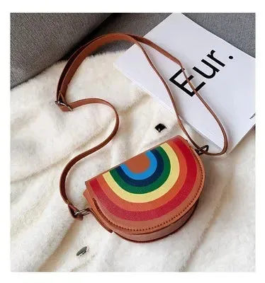 PU Leather Children's Small Shoulder Bags Lovely Cartoon Baby Girls Coin Purse Handbags Princess Accessories Crossbody Bag