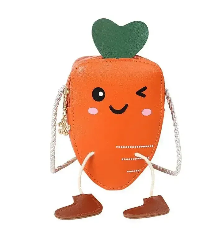 PU Leather Children's Small Shoulder Bags Lovely Cartoon Baby Girls Coin Purse Handbags Princess Accessories Crossbody Bag