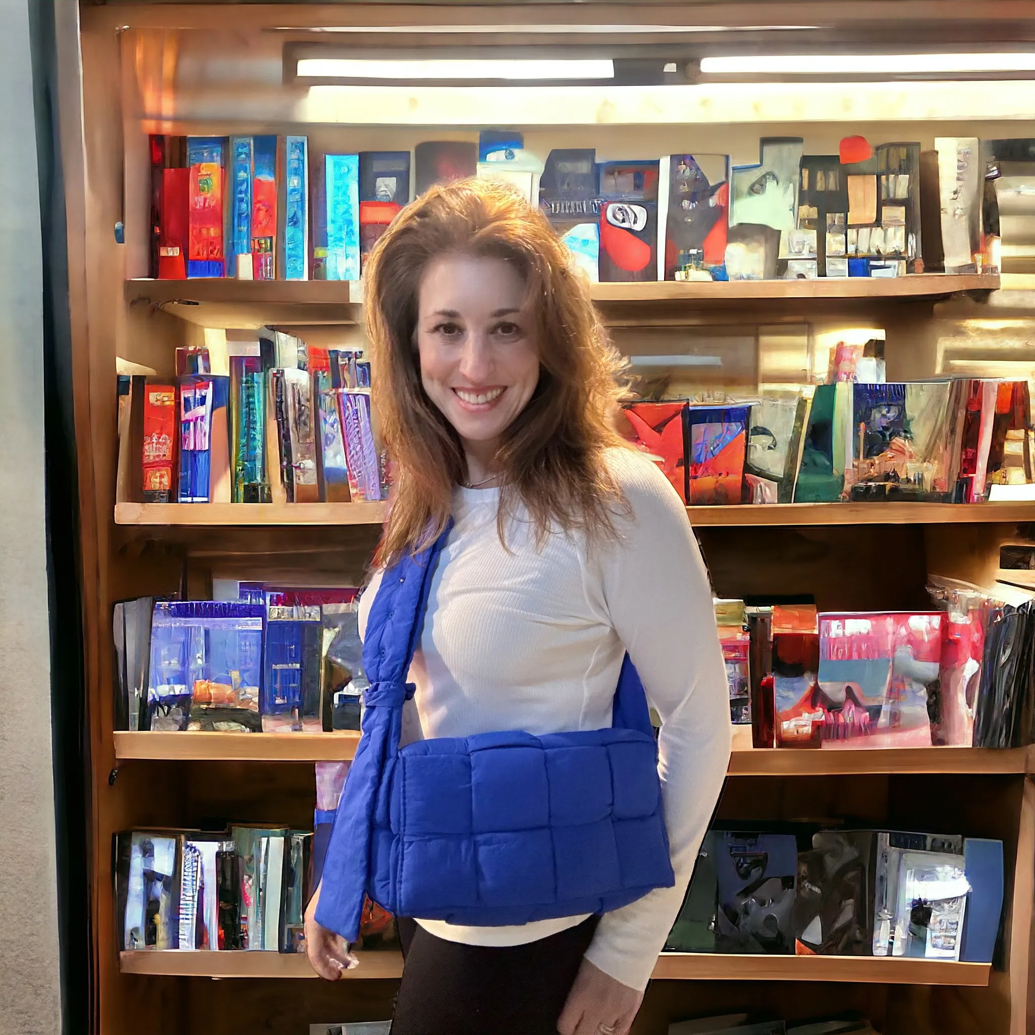 Puffer nylon woven shoulder bags