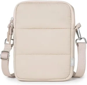 Puffy Cloud Portable Pouch, Small Crossbody Bag, Designer Cell Phone Wallet, Adjustable Strap, Lightweight Organizer.