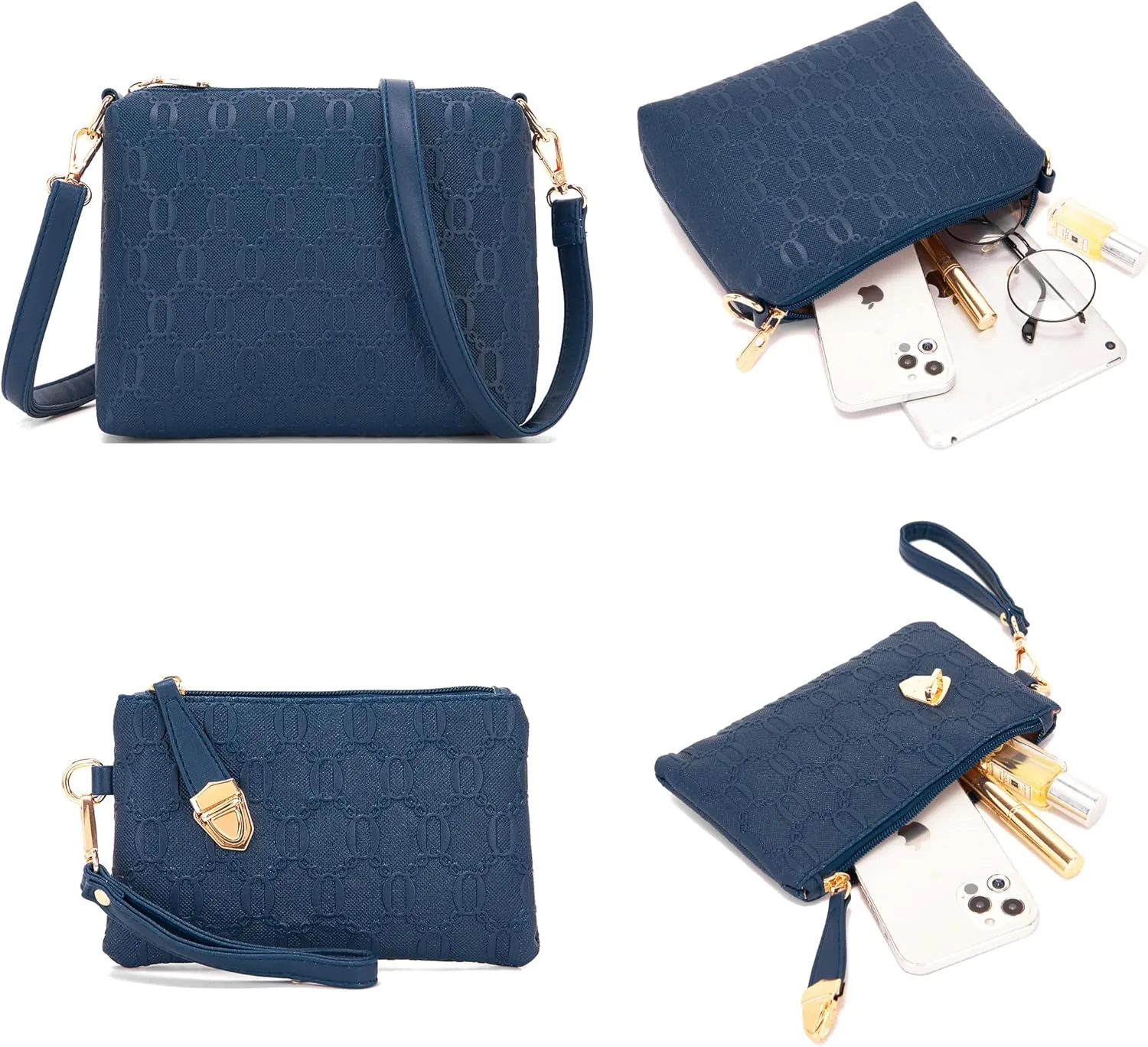 Purse for Women Fashion Medium Shoulder Bag Crossbody Bag Top Handle Tote Handbag Set 4PCS