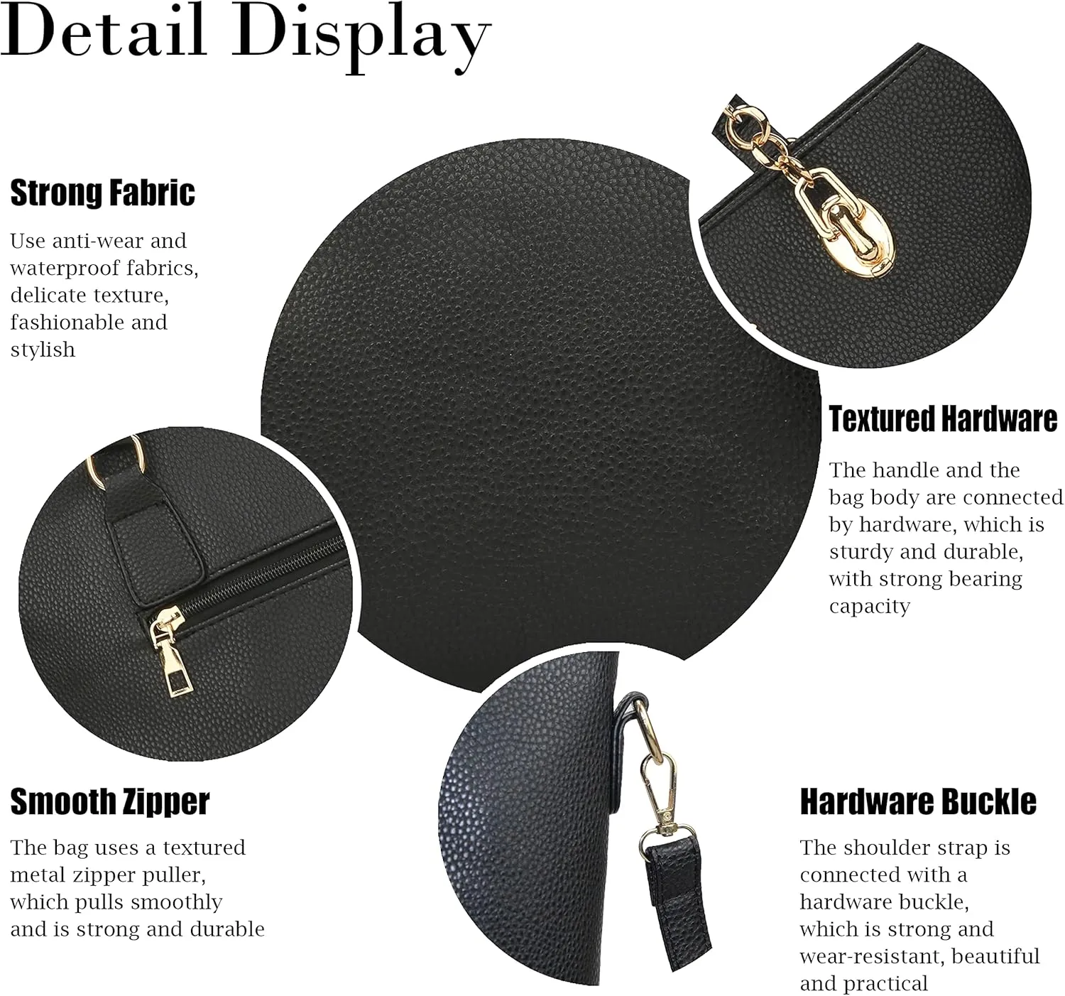 Purses and Handbags for Women Synthetic Leather Tote Crossbody Bags Satchel Purses Set 6pcs