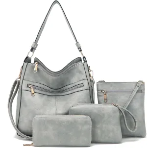 Purses For Women Handbags And Wallet Set Large Hobo Crossbody Bag Ladies Purse Totes 4 PCS