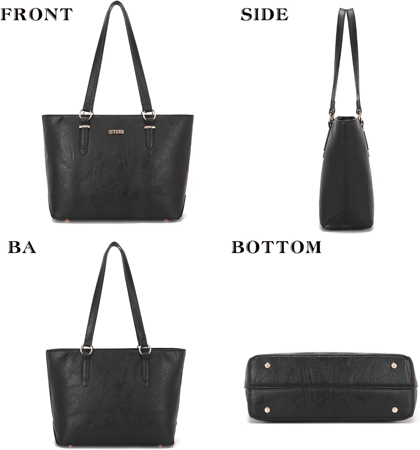 Qiyuer Women Purses Handbags Wallet Sets Shoulder Bags Top Handle Satchel Tote Purse Work Bag Set With Matching Wallet 3pcs