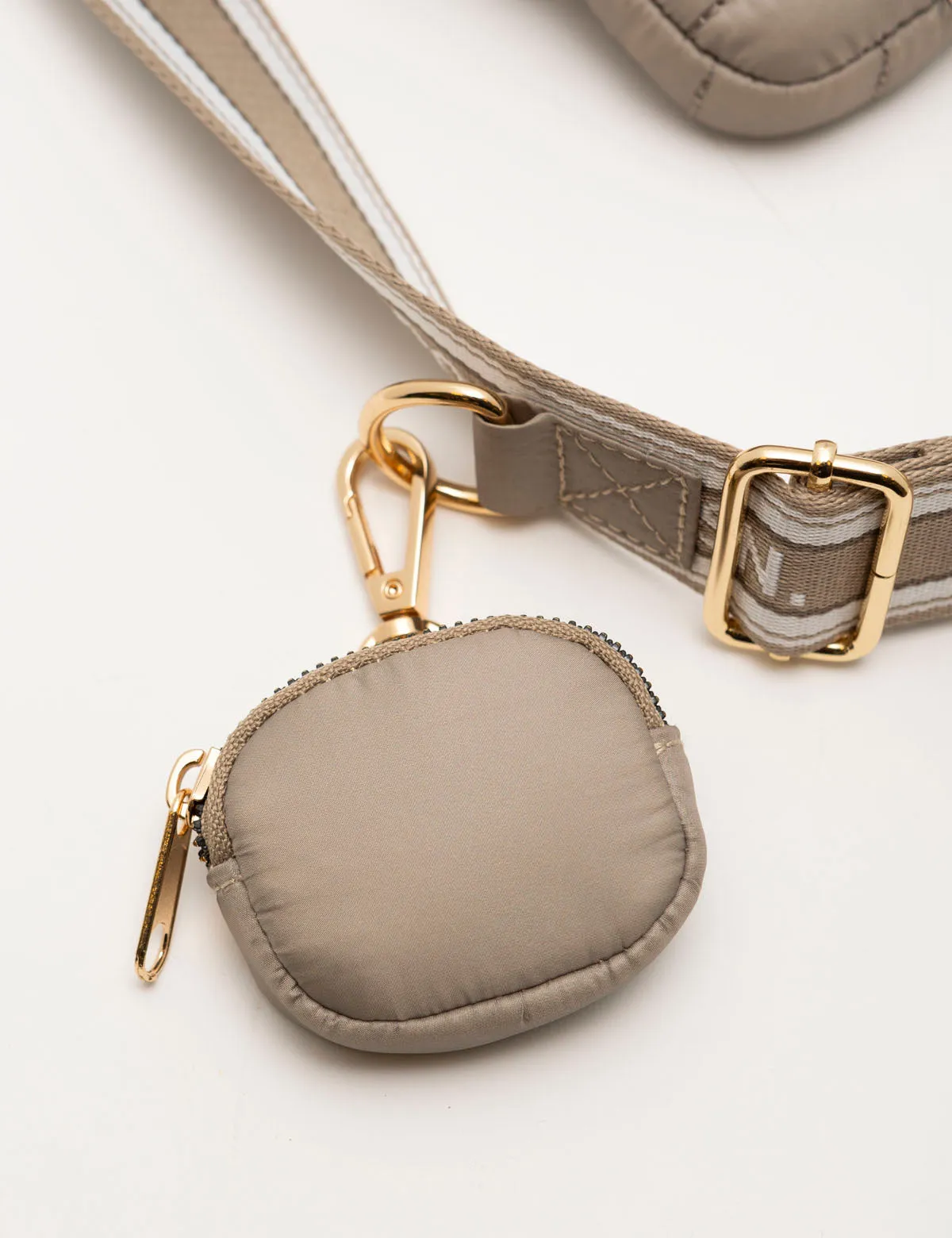 QUILTED PHONE CROSSBODY WITH ZIPPER POUCH