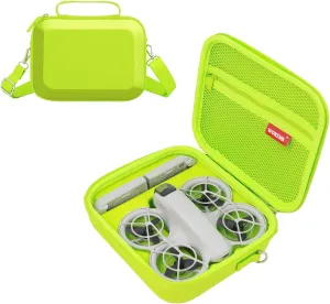 "Father&I" Drone Neo Combo Accessories Only (Carry-ing) Protective Protector Case Hard Storage Bag Holder for Dji Neo Crossbody&Two Way Zipper&Ultra-Compact&Small Carrier, Spring Green (NOT Silicone)