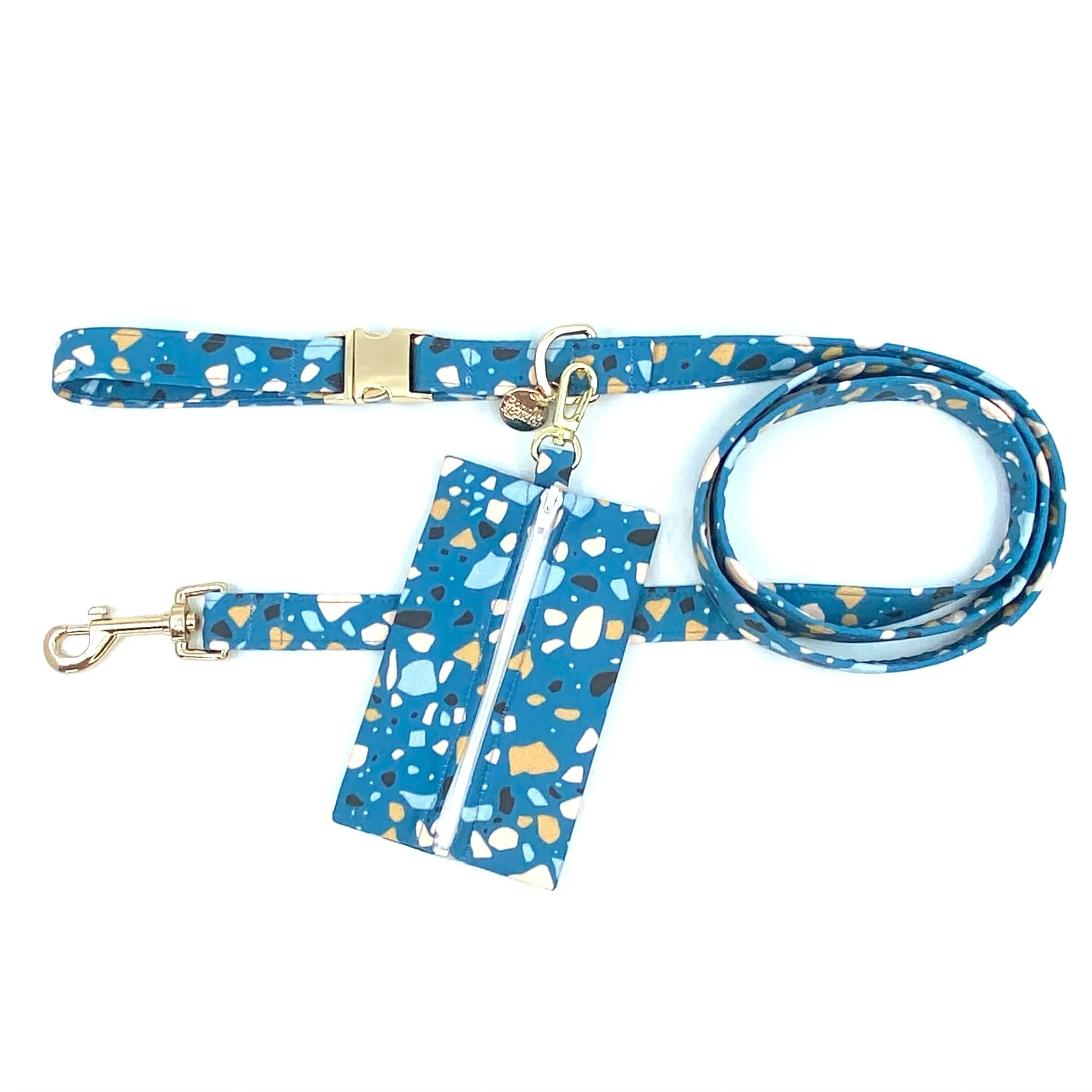 "Teal Terrazzo" Waste Bag Holder