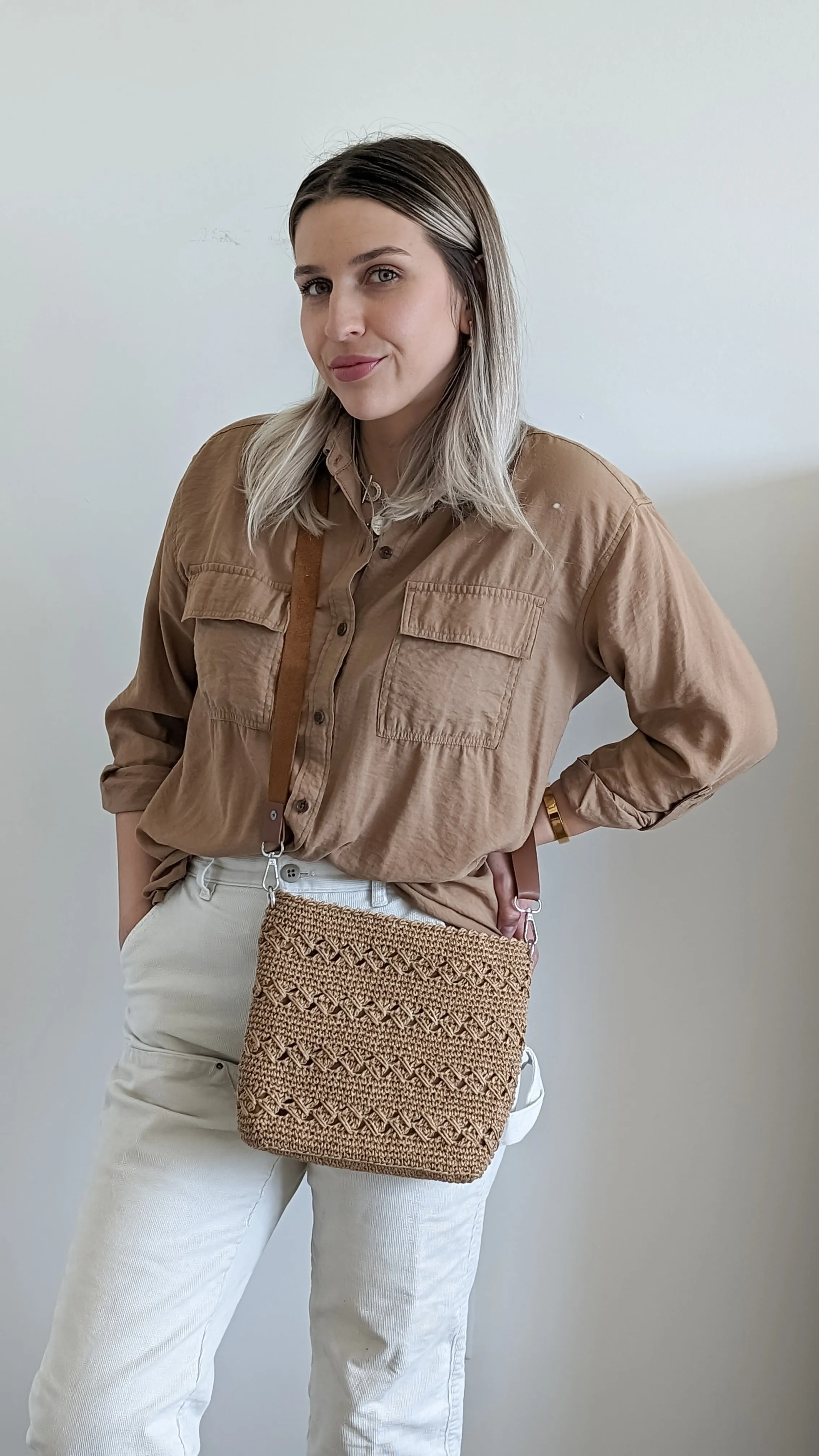"TwistSling" Crossbody Bag• Summer Bag with Cotton Lining