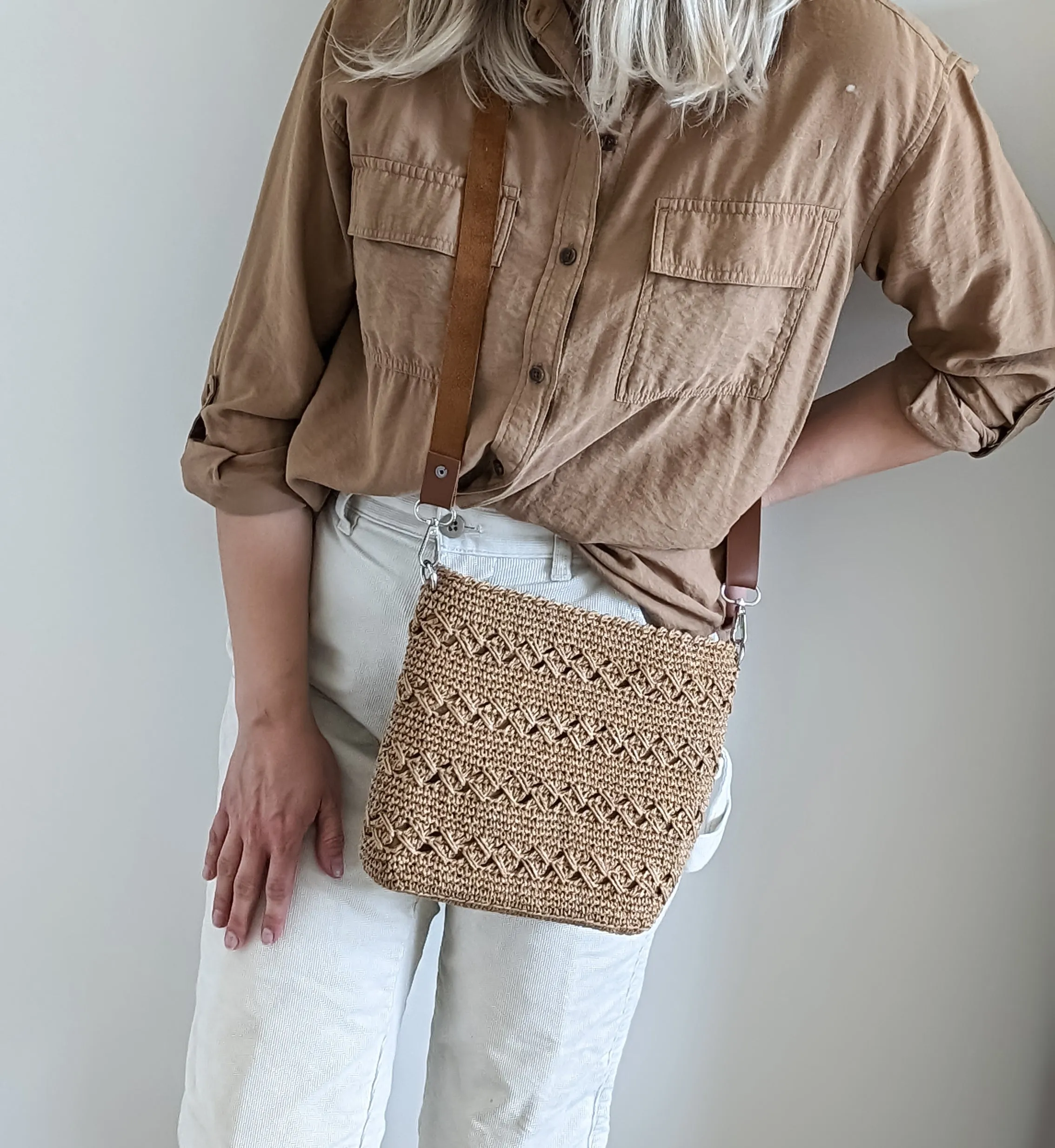 "TwistSling" Crossbody Bag• Summer Bag with Cotton Lining